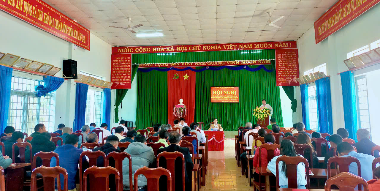 UBND xã Chứ Kbô tổ chức tổng kết việc thực hiện nhiệm vụ phát triển kinh tế - xã hội, đảm bảo quốc phòng - an ninh năm 2024